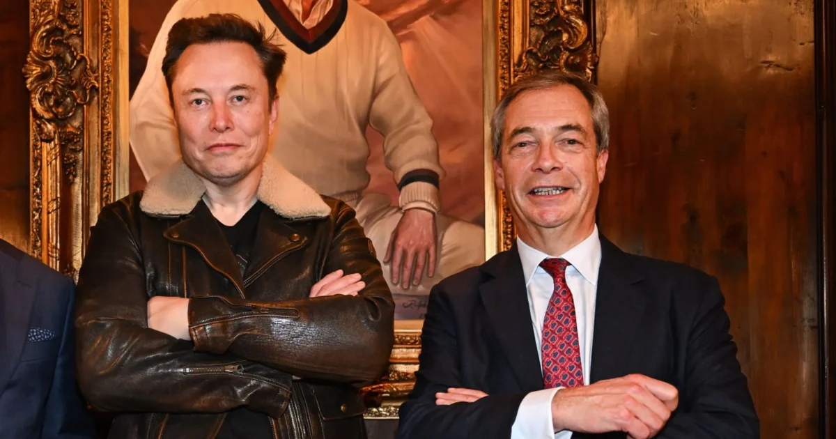 Elon Musk e Nigel Farage simboli della crisi nell’estrema destra britannica legata a Reform UK