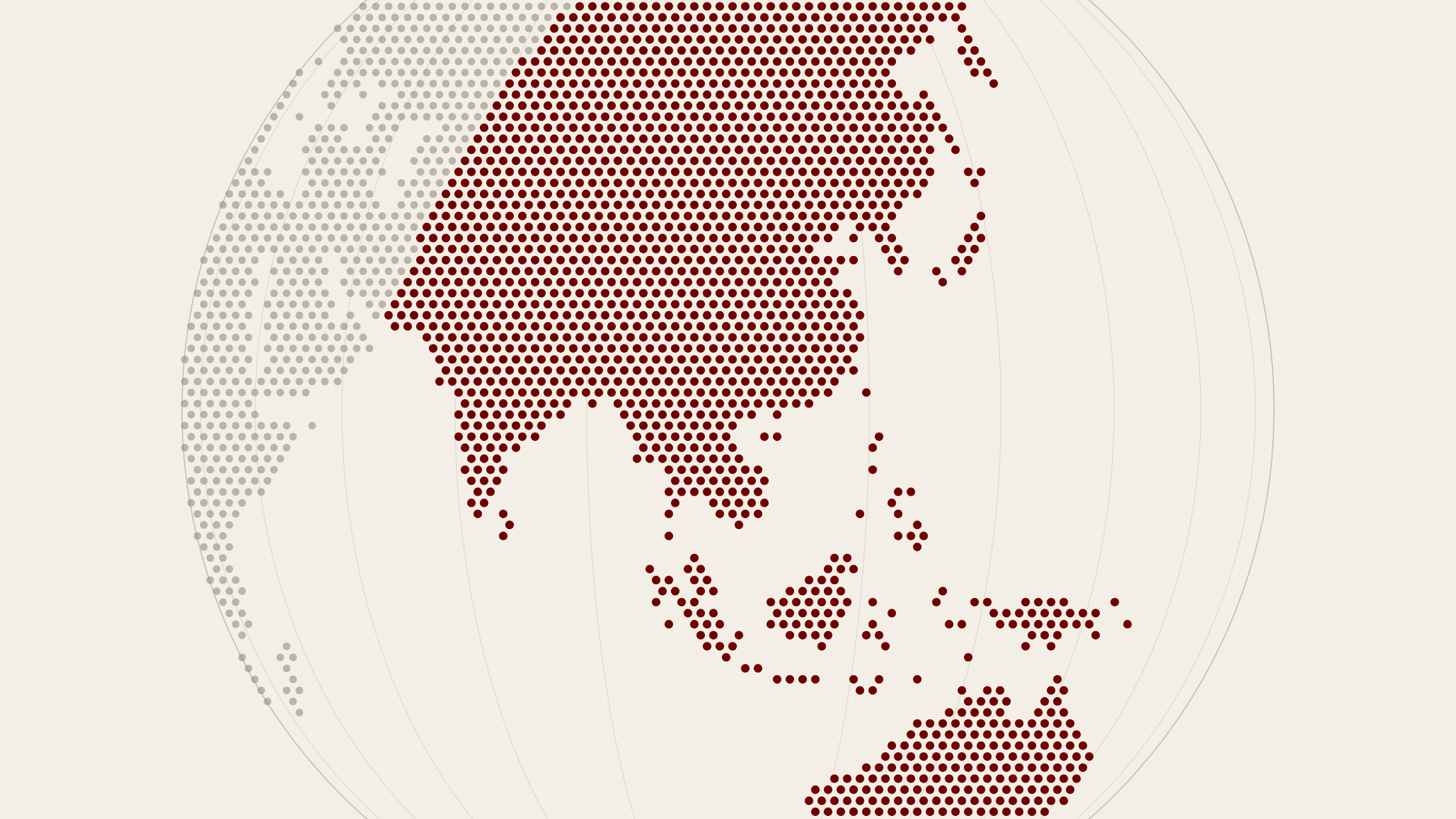 Mappa a retino dell’Asia e dell’Indo-Pacifico, senza confini politici.